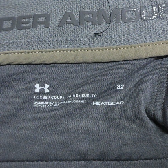 Under armour 32 x 9" Khaki Loose Fit Match Play Flex 1253487 Golf Shorts - Picture 3 of 7